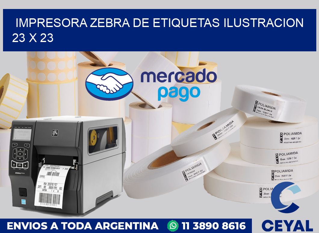 Impresora Zebra de etiquetas ilustracion 23 x 23