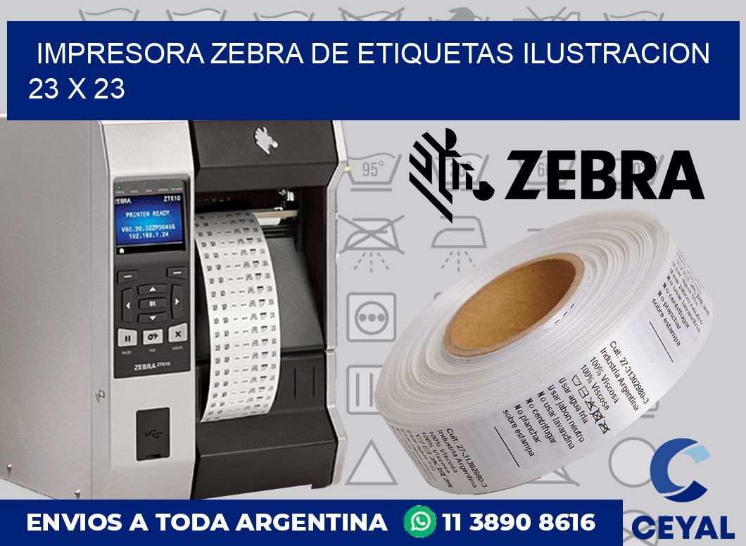 Impresora Zebra de etiquetas ilustracion 23 x 23