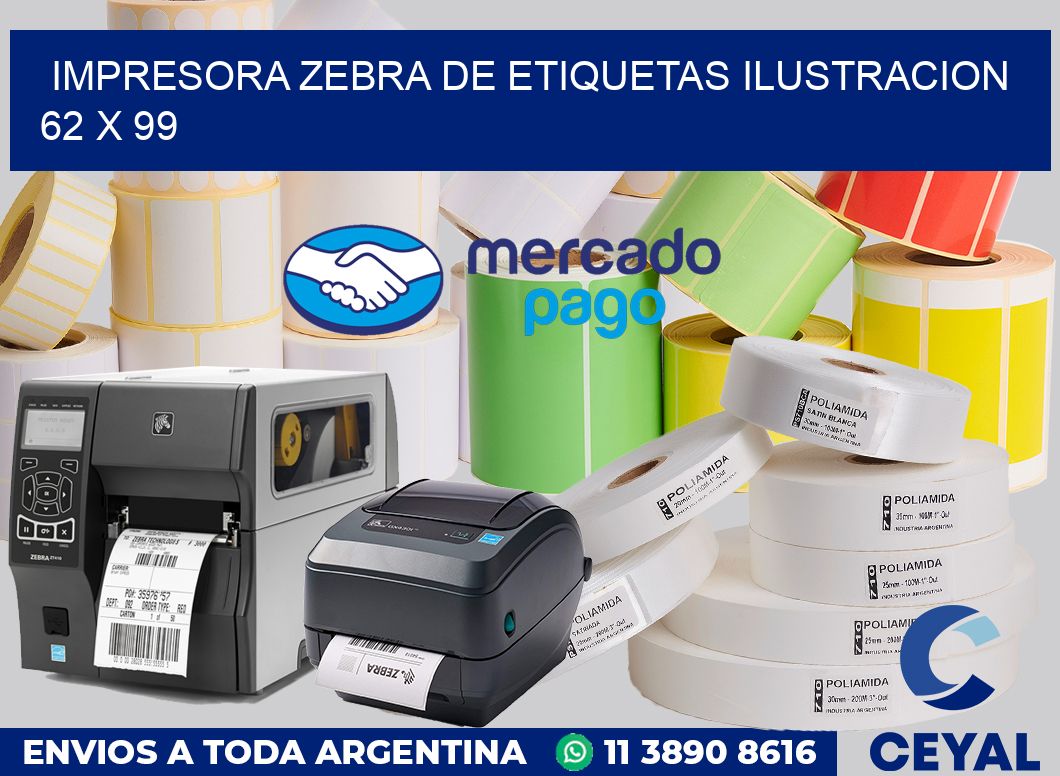 Impresora Zebra de etiquetas ilustracion 62 x 99