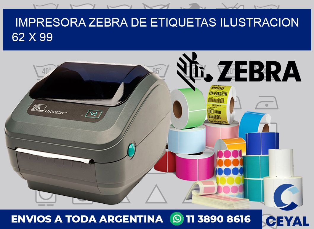 Impresora Zebra de etiquetas ilustracion 62 x 99