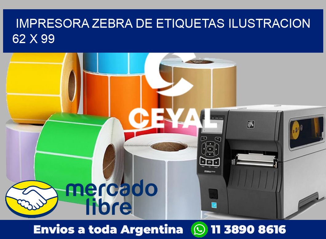 Impresora Zebra de etiquetas ilustracion 62 x 99