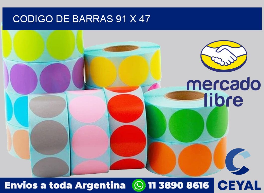 codigo de barras 91 x 47