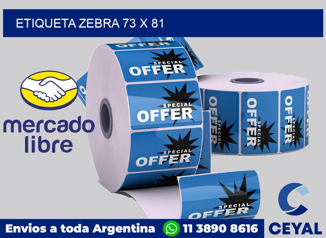 etiqueta zebra 73 x 81