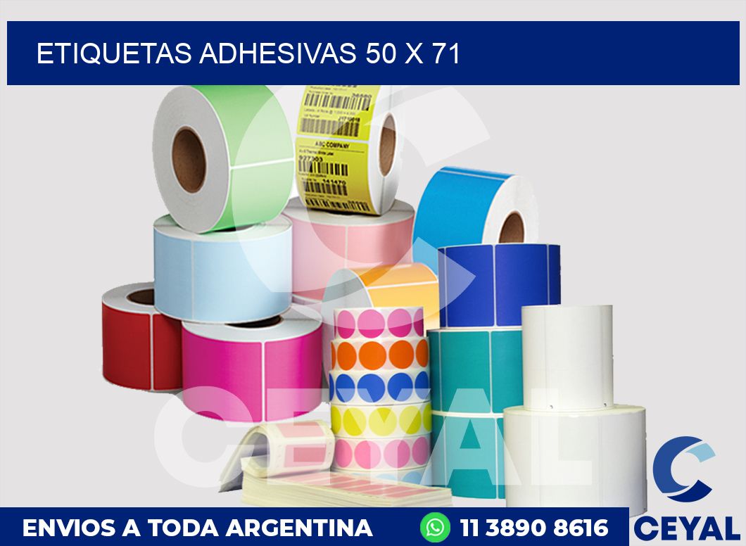 etiquetas adhesivas 50 x 71
