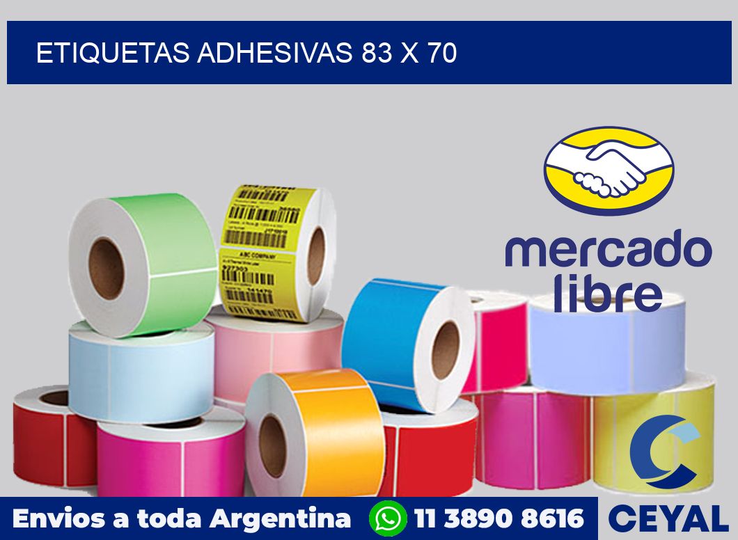 etiquetas adhesivas 83 x 70