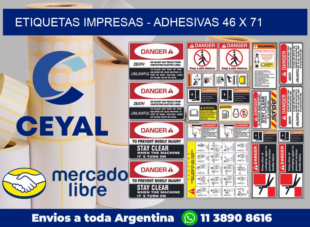 etiquetas impresas – Adhesivas 46 x 71