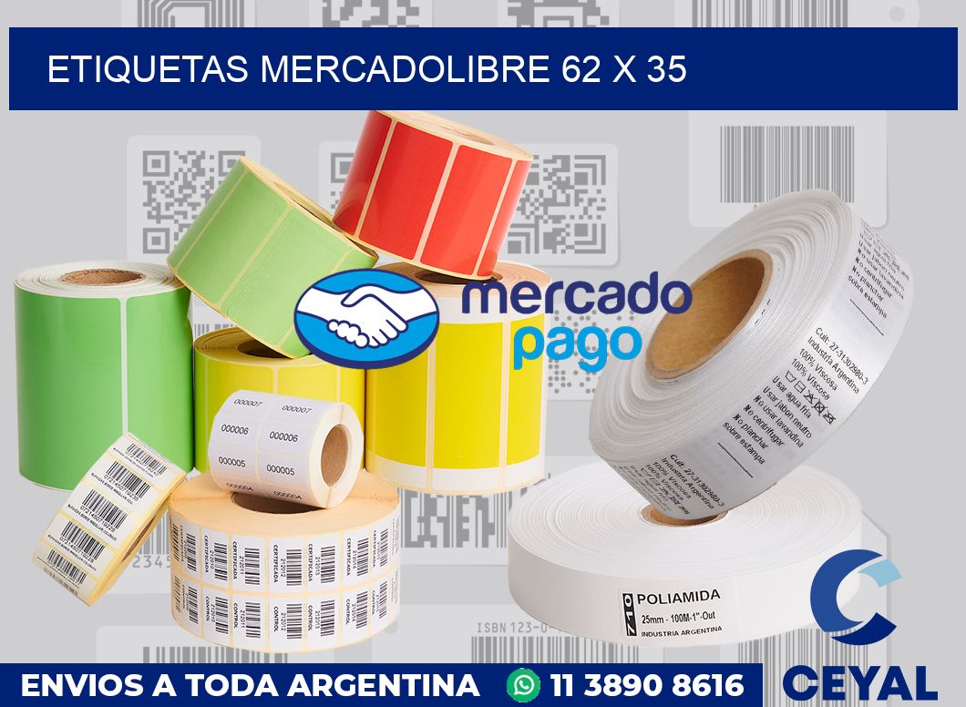 etiquetas mercadolibre 62 x 35