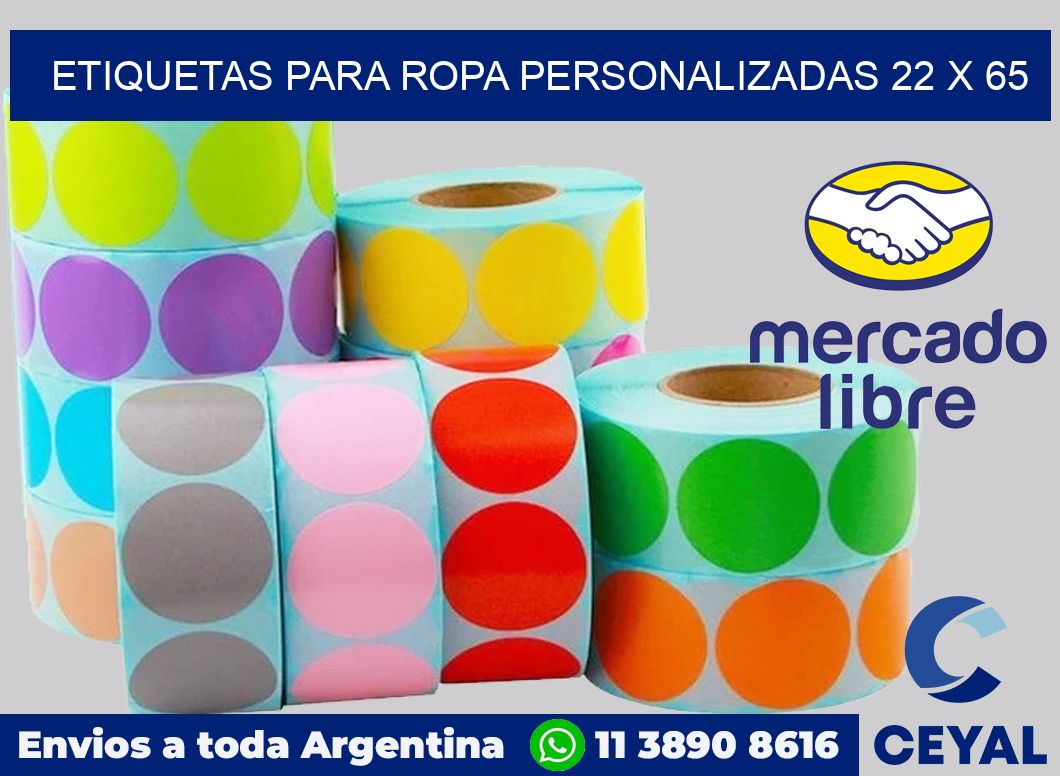 etiquetas para ropa personalizadas 22 x 65