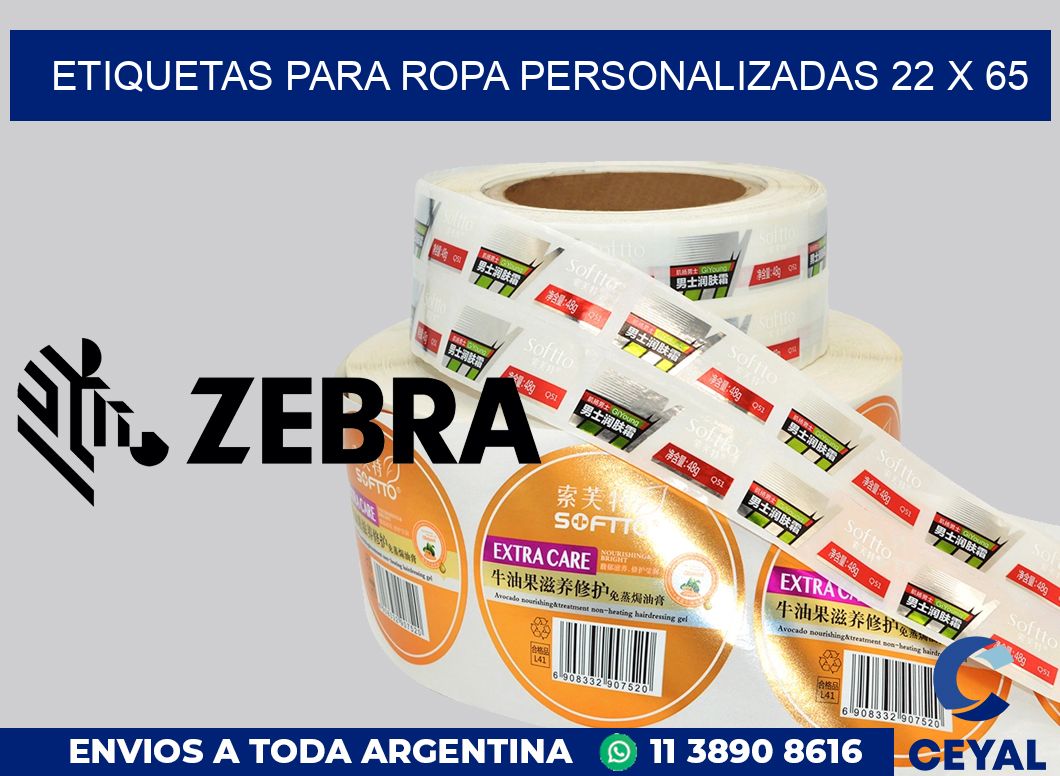 etiquetas para ropa personalizadas 22 x 65