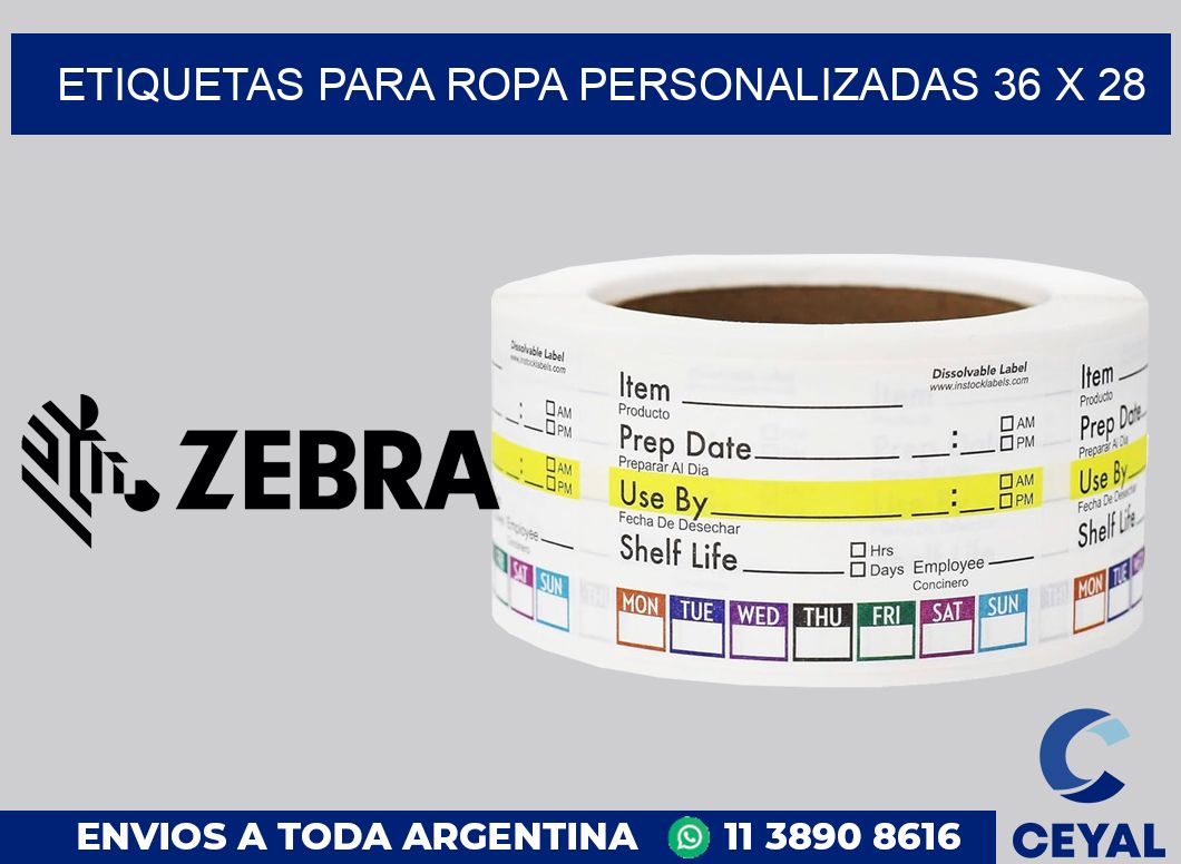 etiquetas para ropa personalizadas 36 x 28