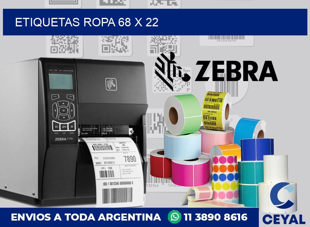 etiquetas ropa 68 x 22