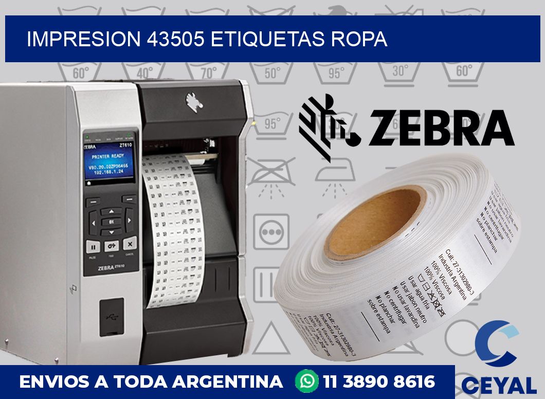 impresion 43505 etiquetas ropa
