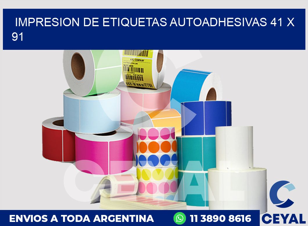 impresion de etiquetas autoadhesivas 41 x 91