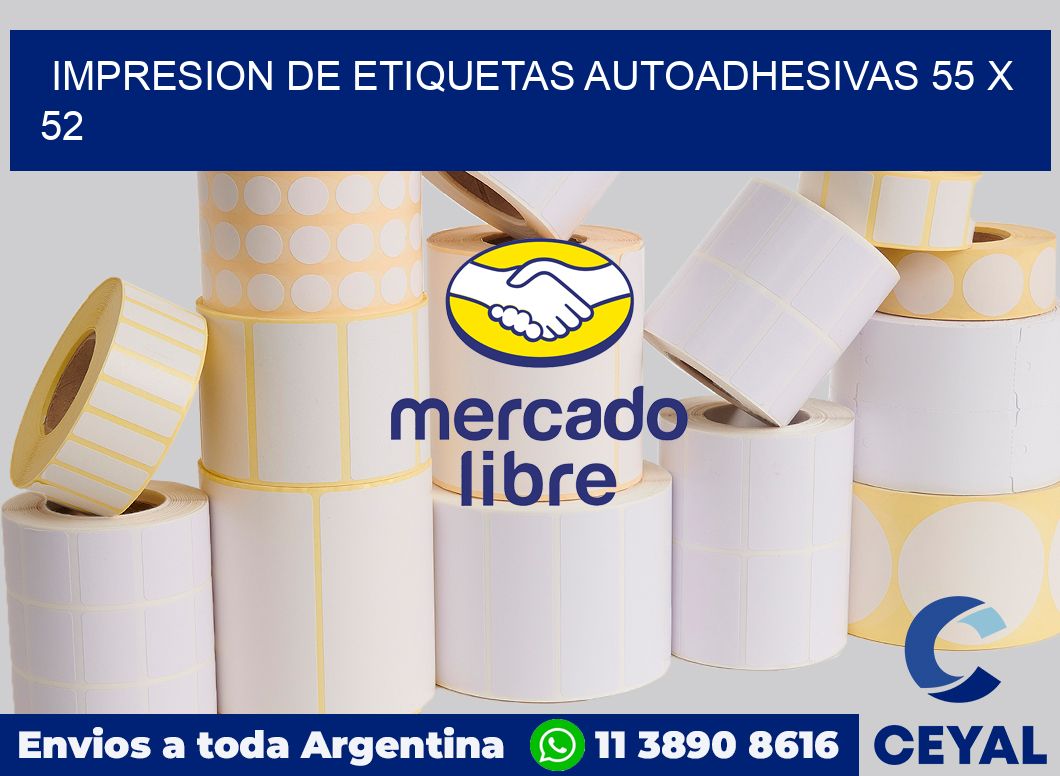 impresion de etiquetas autoadhesivas 55 x 52