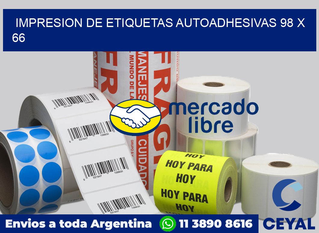 impresion de etiquetas autoadhesivas 98 x 66