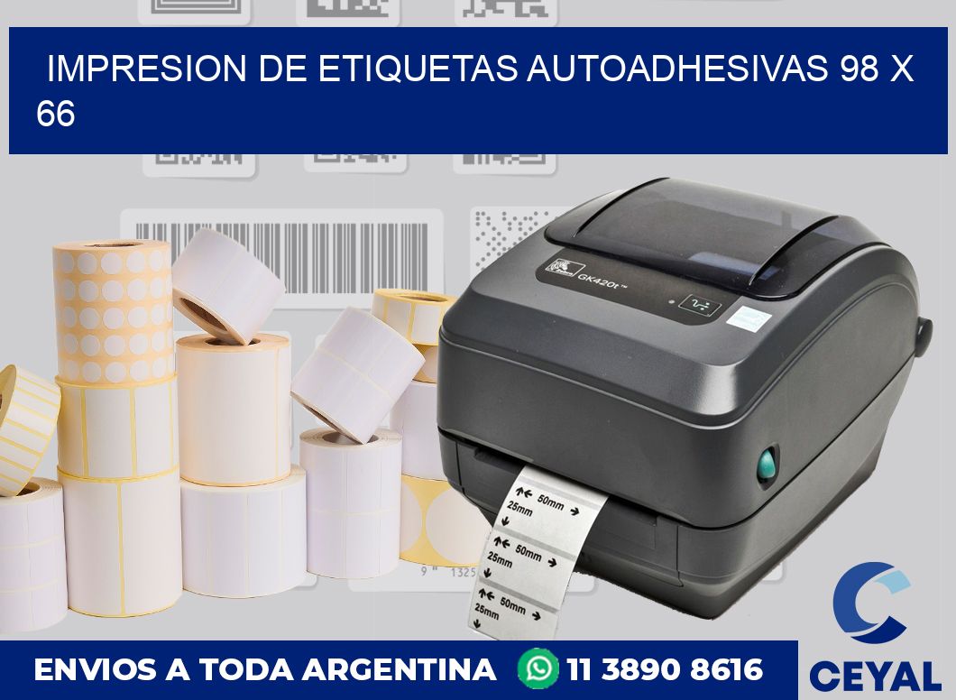 impresion de etiquetas autoadhesivas 98 x 66