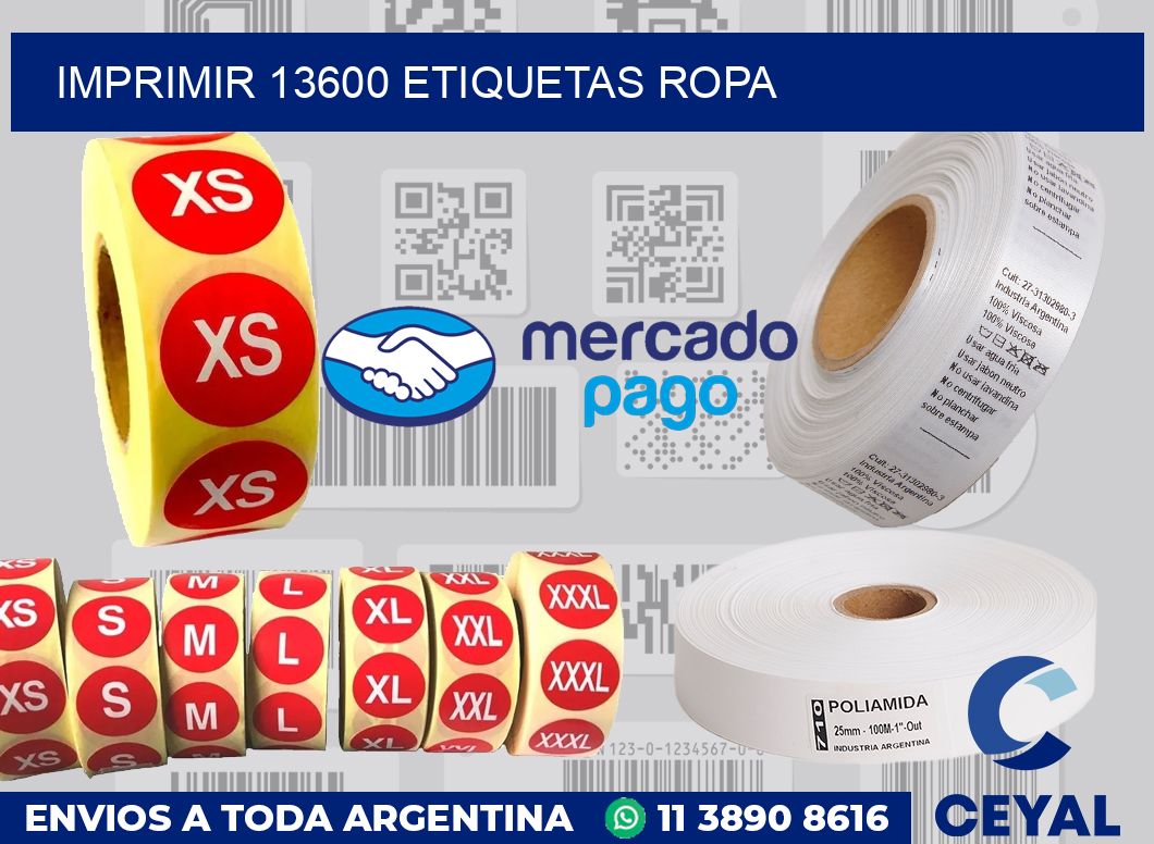 imprimir 13600 etiquetas ropa