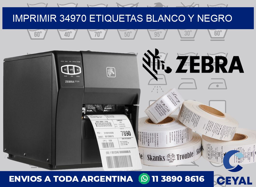 imprimir 34970 etiquetas blanco y negro