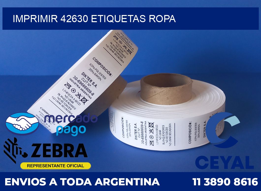 imprimir 42630 etiquetas ropa