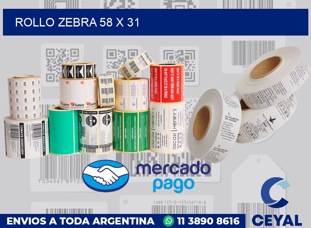 rollo zebra 58 x 31