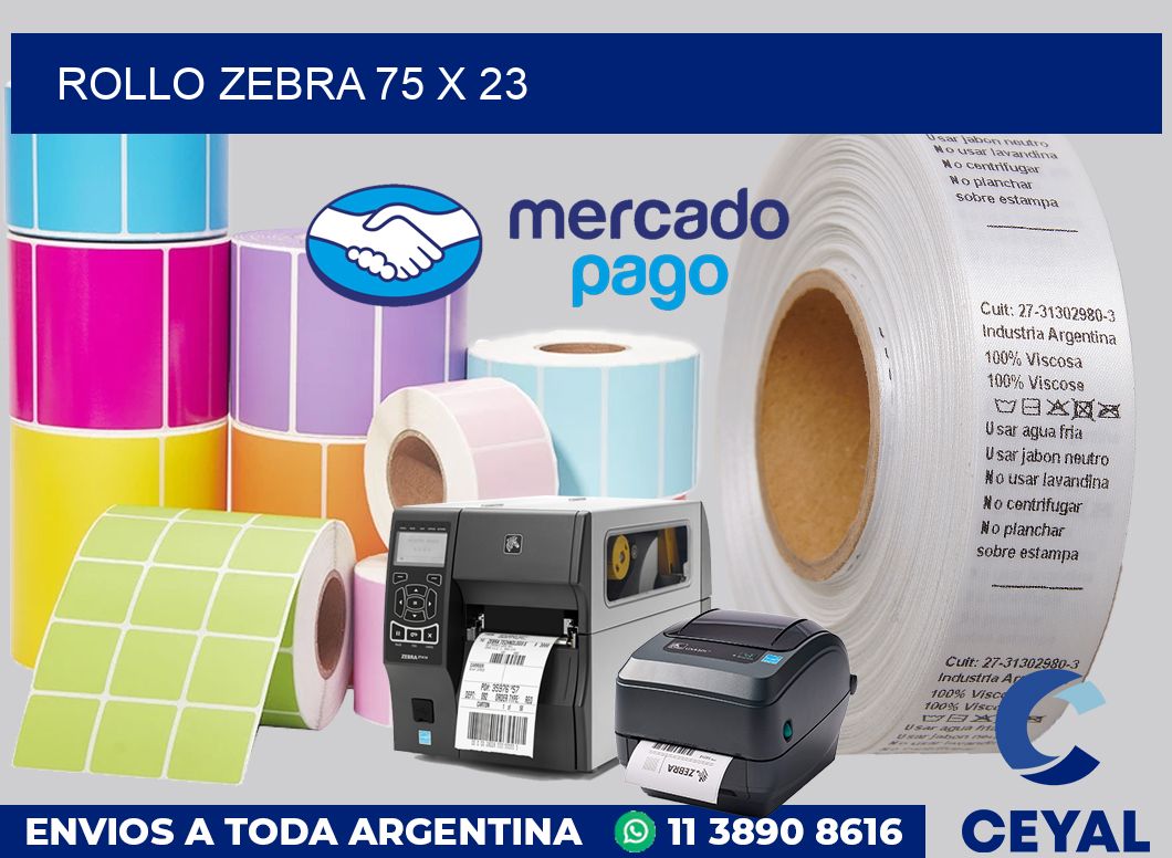 rollo zebra 75 x 23