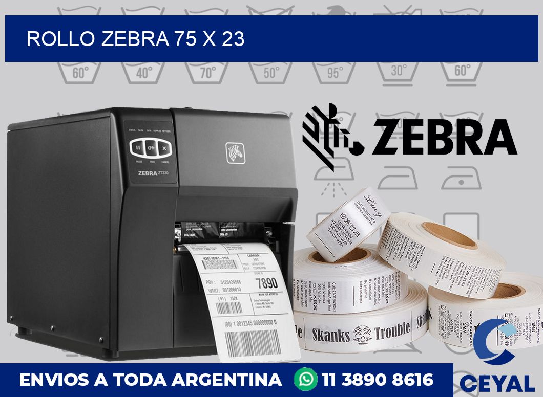 rollo zebra 75 x 23