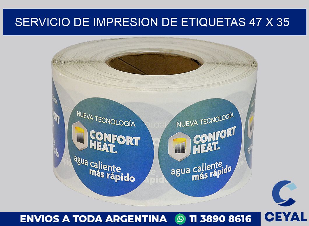 servicio de impresion de etiquetas 47 x 35