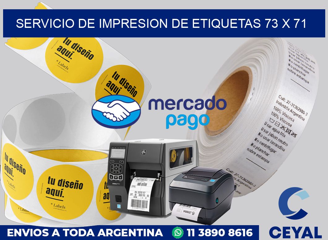 servicio de impresion de etiquetas 73 x 71