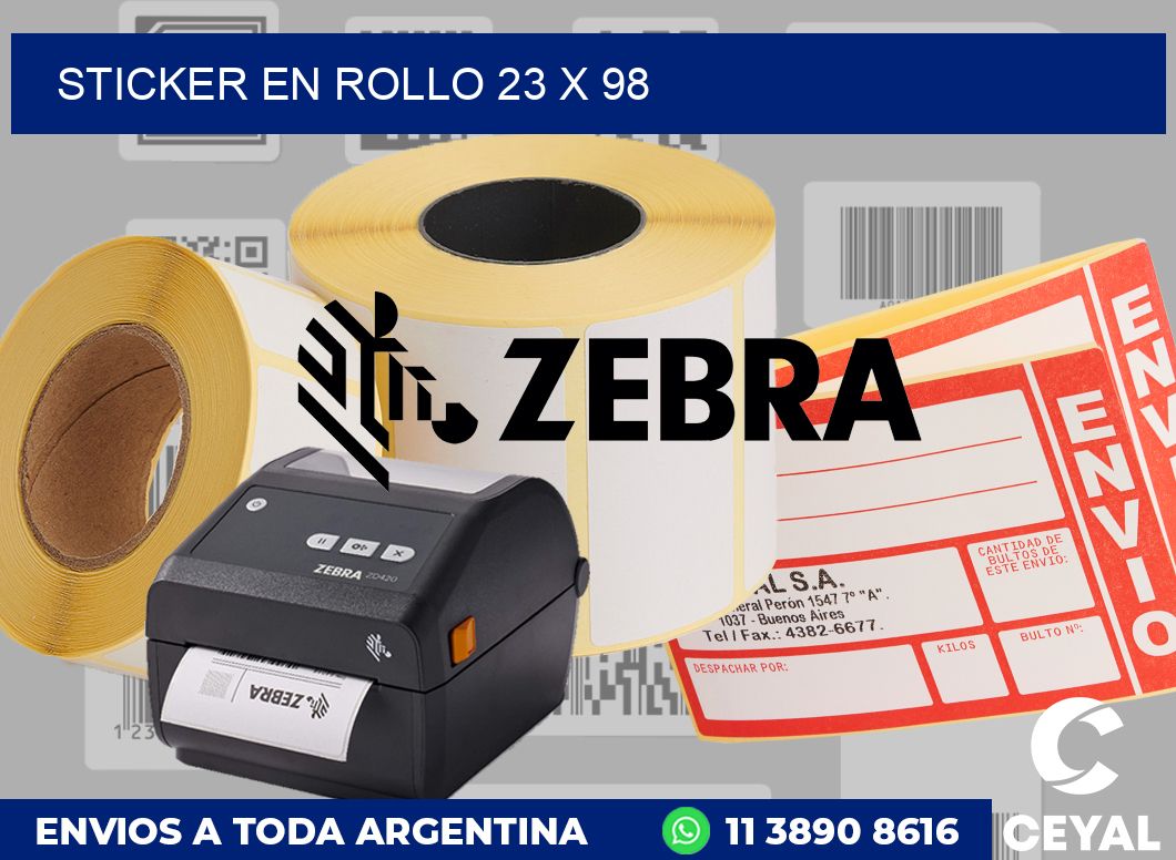 sticker en rollo 23 x 98
