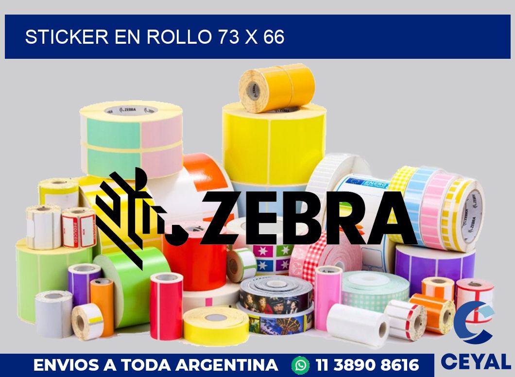 sticker en rollo 73 x 66