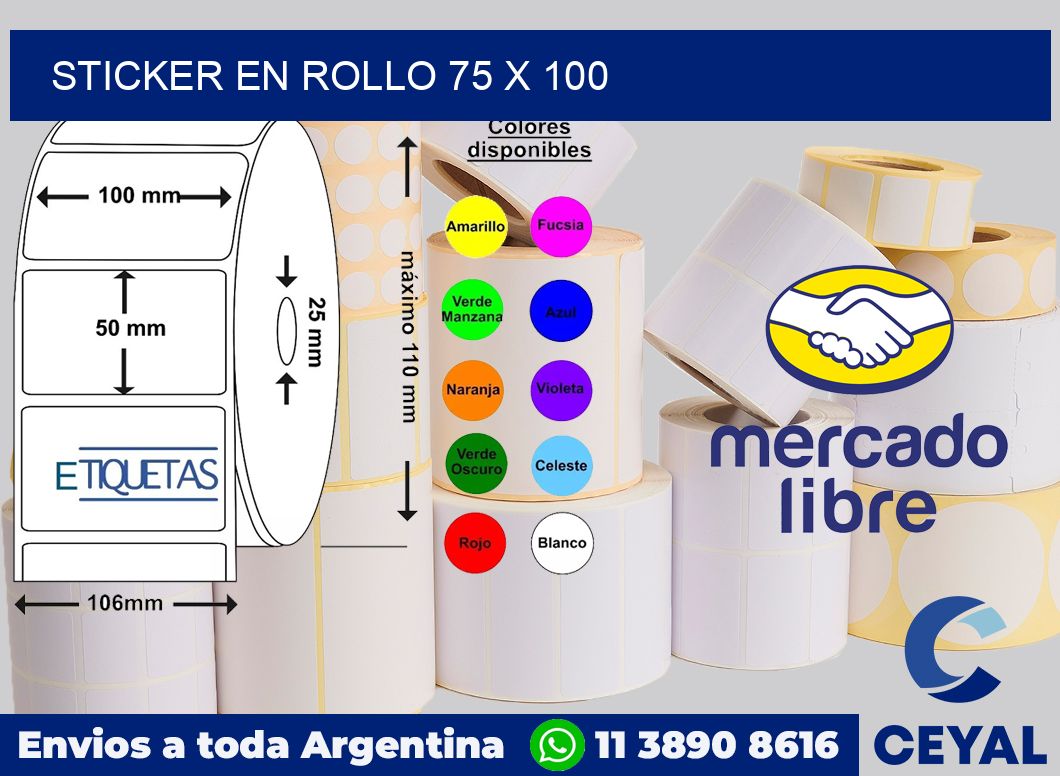 sticker en rollo 75 x 100