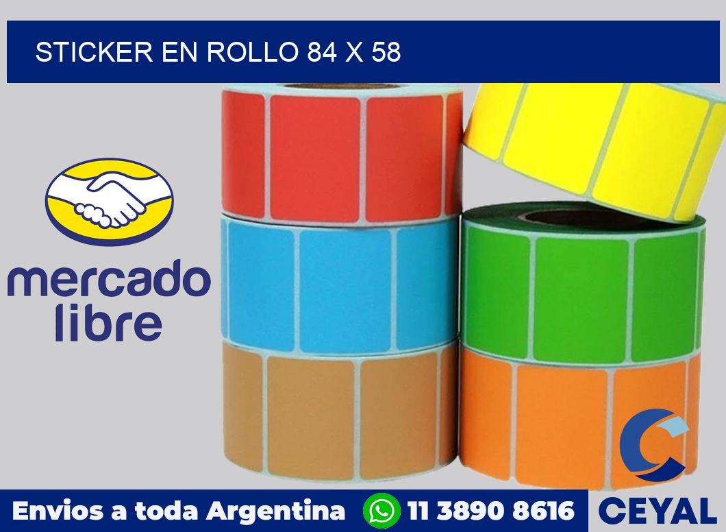 sticker en rollo 84 x 58