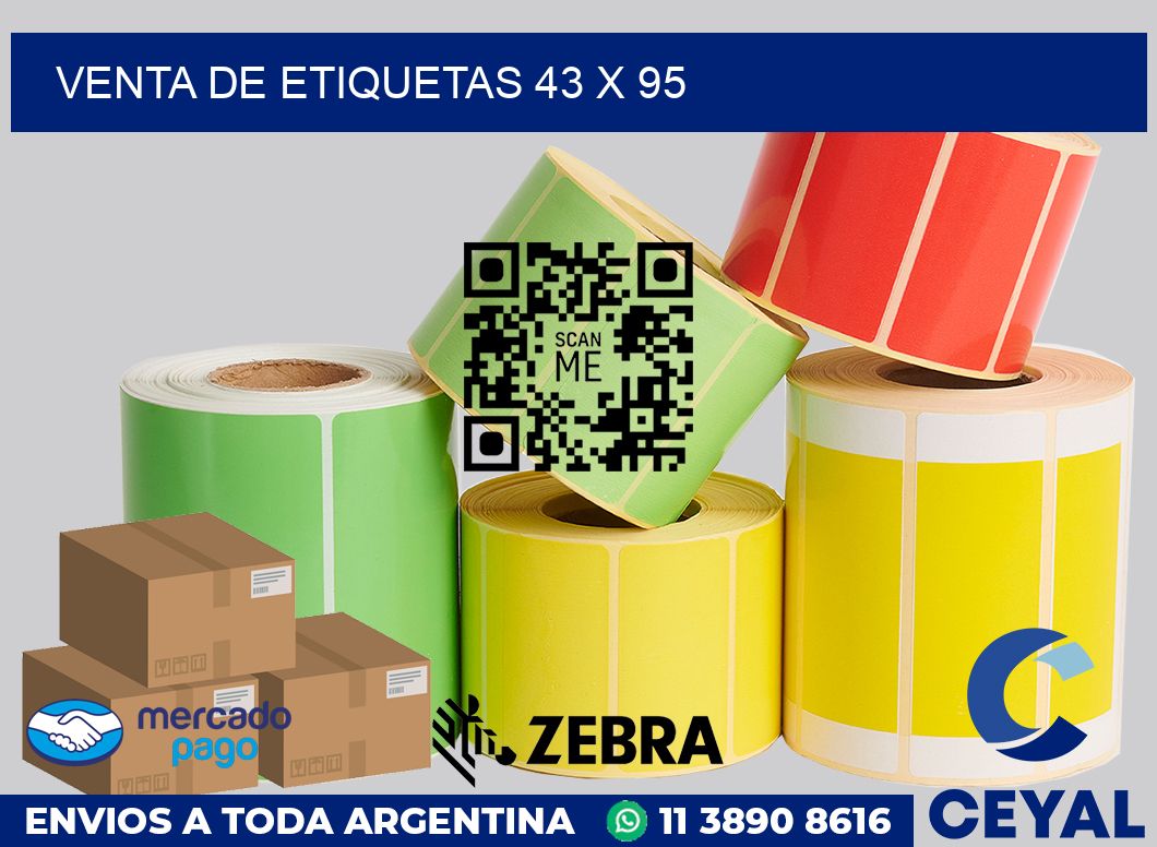 venta de etiquetas 43 x 95
