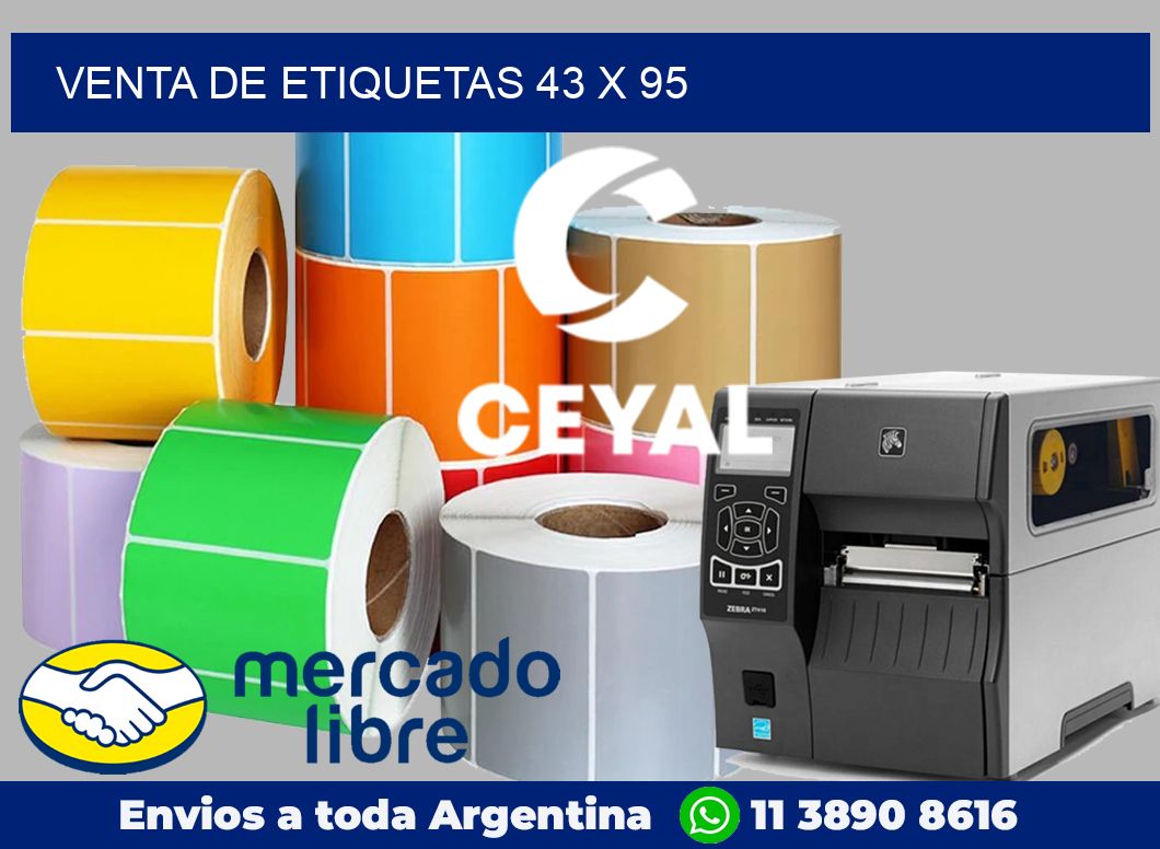 venta de etiquetas 43 x 95