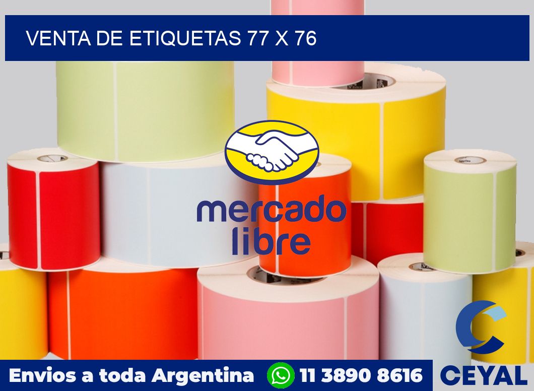 venta de etiquetas 77 x 76