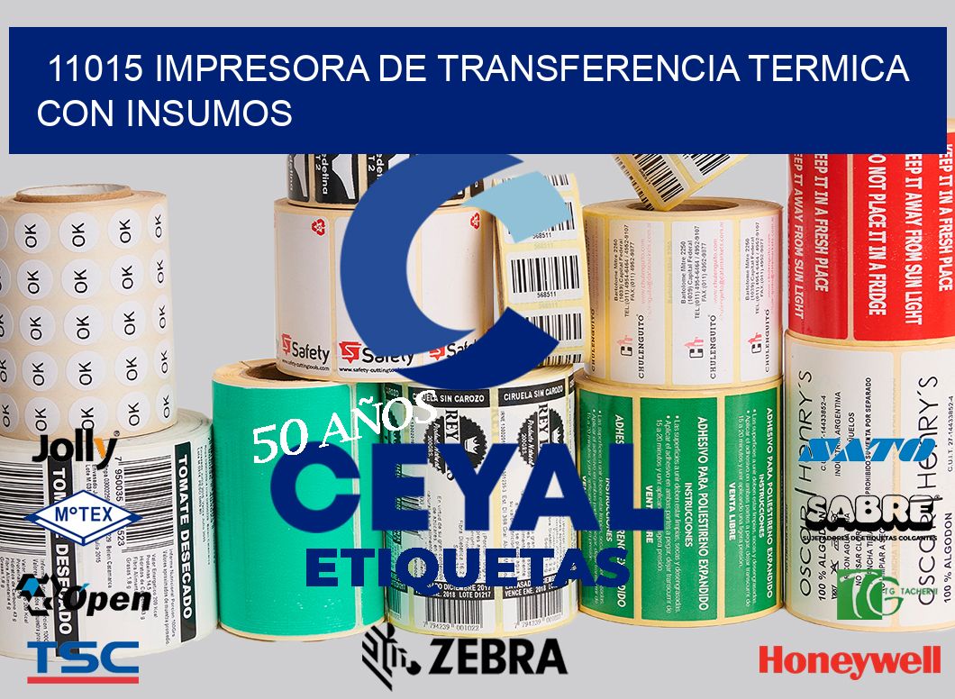 11015 IMPRESORA DE TRANSFERENCIA TERMICA CON INSUMOS