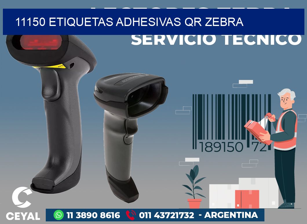 11150 ETIQUETAS ADHESIVAS QR ZEBRA
