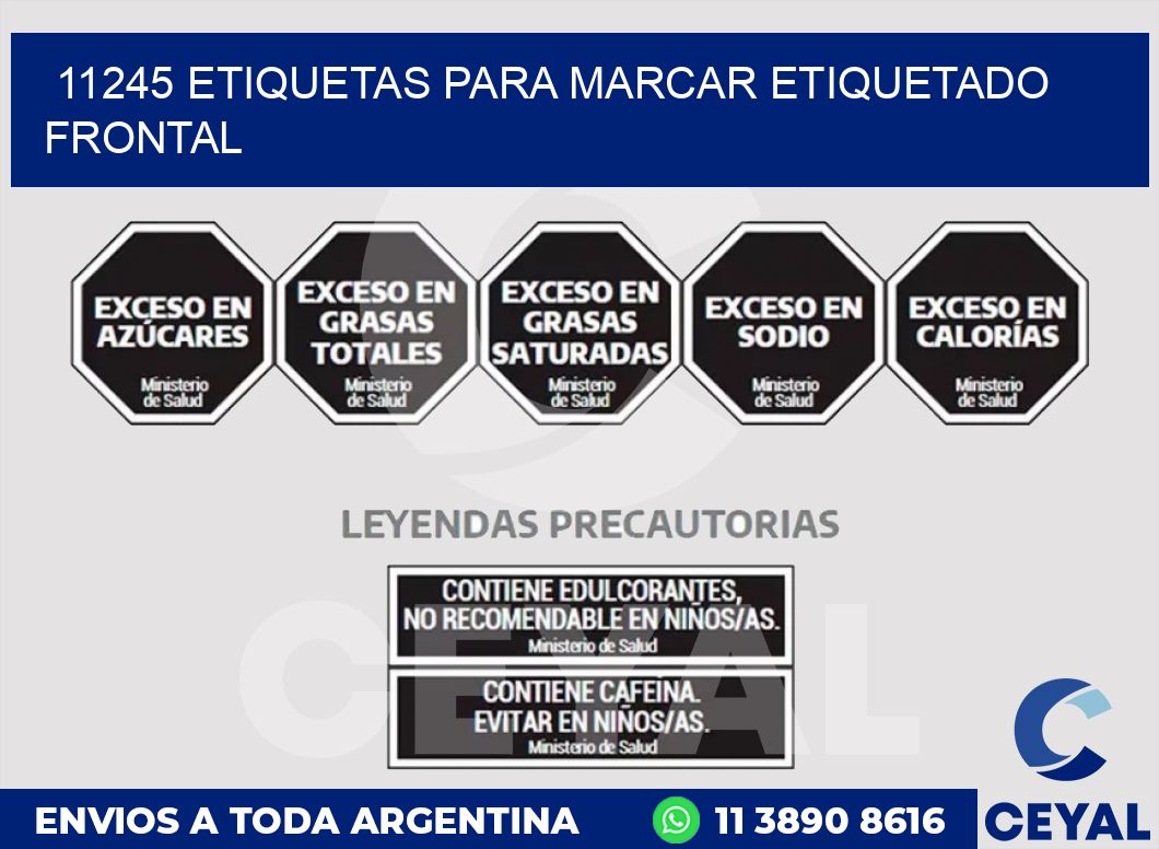 11245 ETIQUETAS PARA MARCAR ETIQUETADO FRONTAL