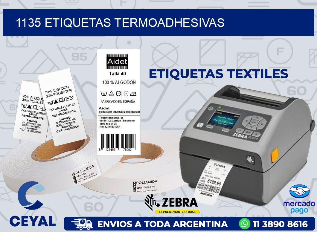 1135 ETIQUETAS TERMOADHESIVAS
