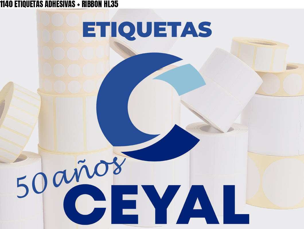 1140 ETIQUETAS ADHESIVAS + RIBBON HL35