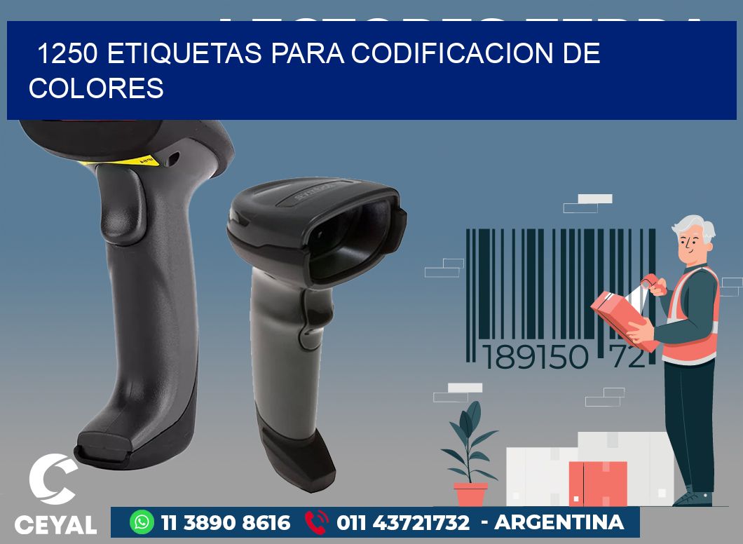 1250 ETIQUETAS PARA CODIFICACION DE COLORES