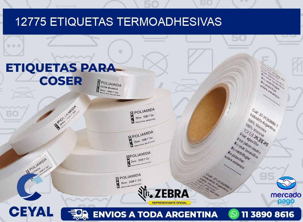 12775 ETIQUETAS TERMOADHESIVAS