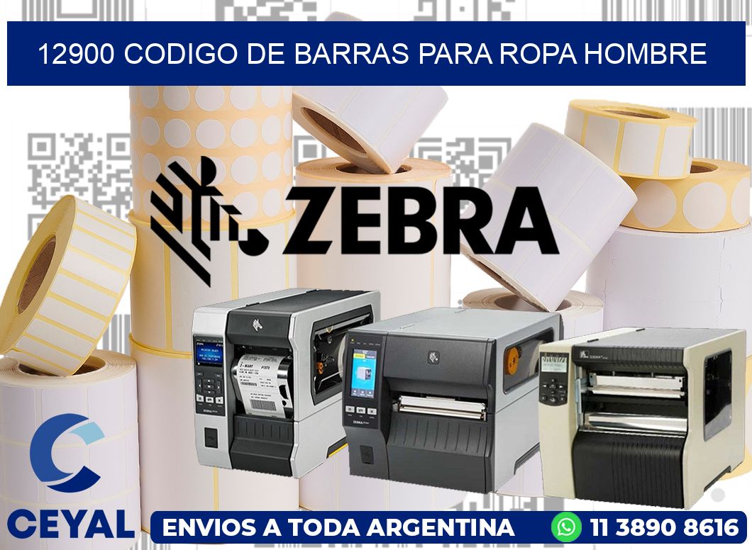 12900 CODIGO DE BARRAS PARA ROPA HOMBRE