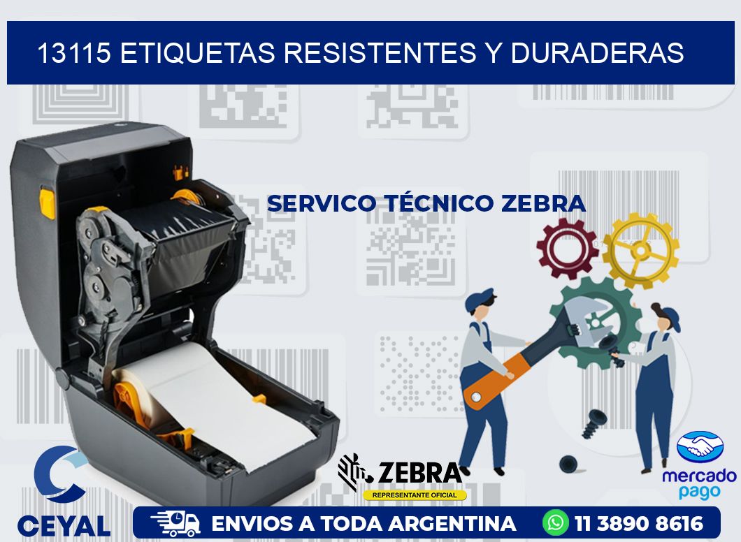 13115 ETIQUETAS RESISTENTES Y DURADERAS
