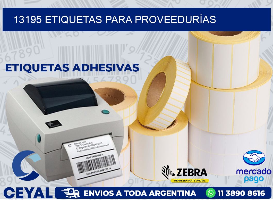 13195 ETIQUETAS PARA PROVEEDURÍAS