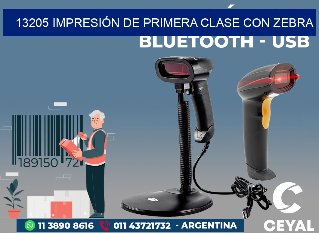 13205 IMPRESIÓN DE PRIMERA CLASE CON ZEBRA