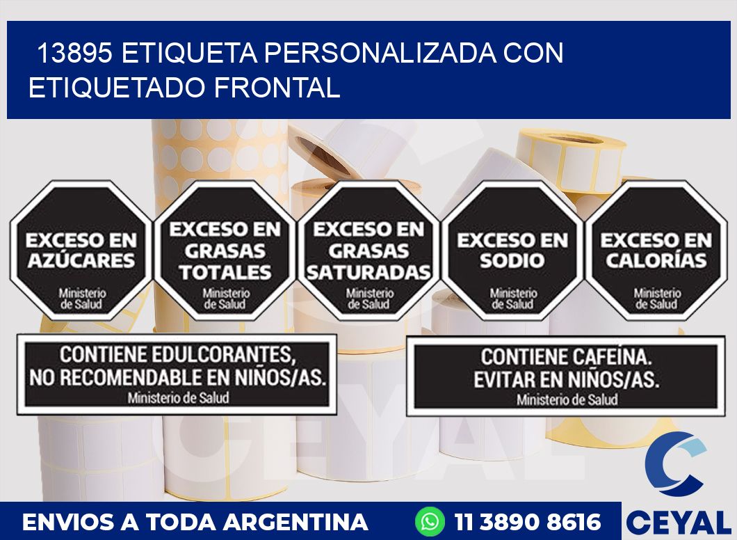 13895 ETIQUETA PERSONALIZADA CON ETIQUETADO FRONTAL