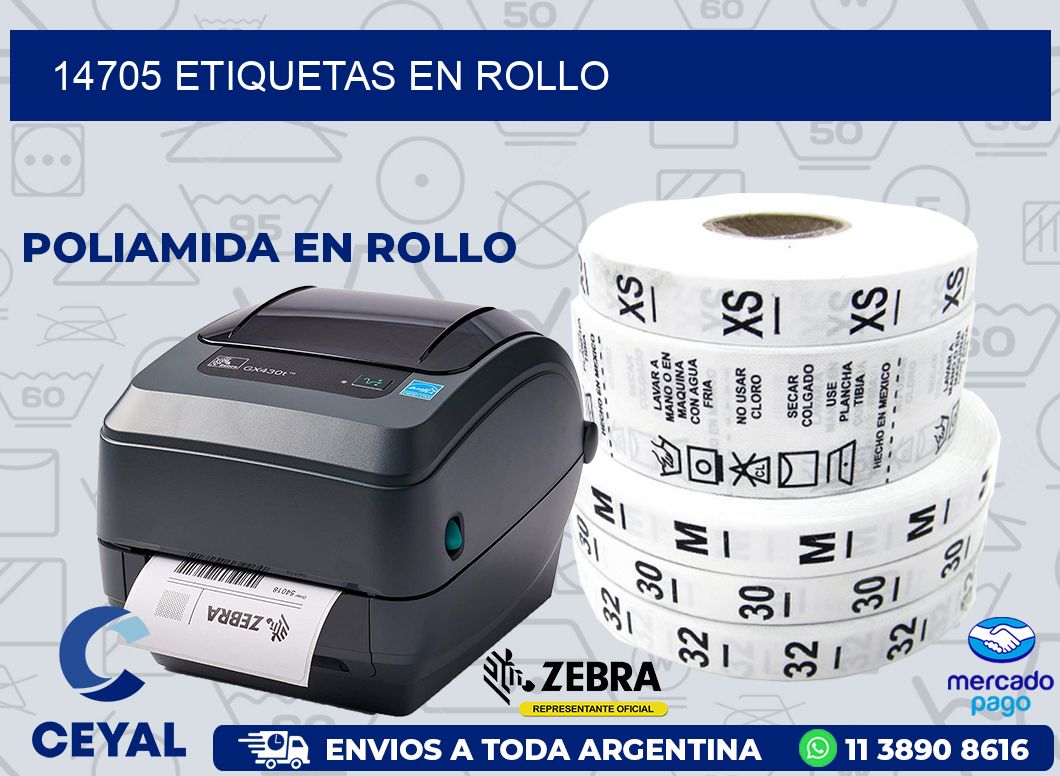 14705 ETIQUETAS EN ROLLO