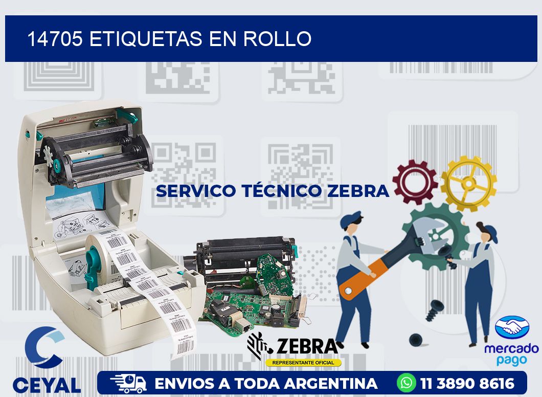 14705 ETIQUETAS EN ROLLO