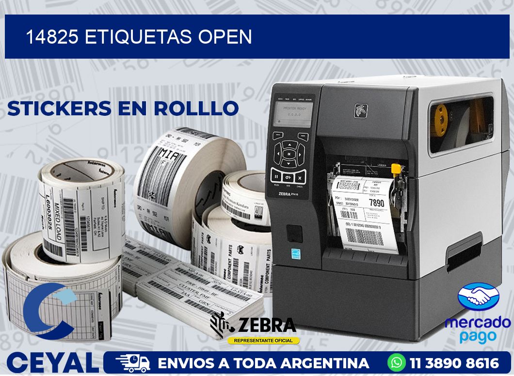 14825 ETIQUETAS OPEN